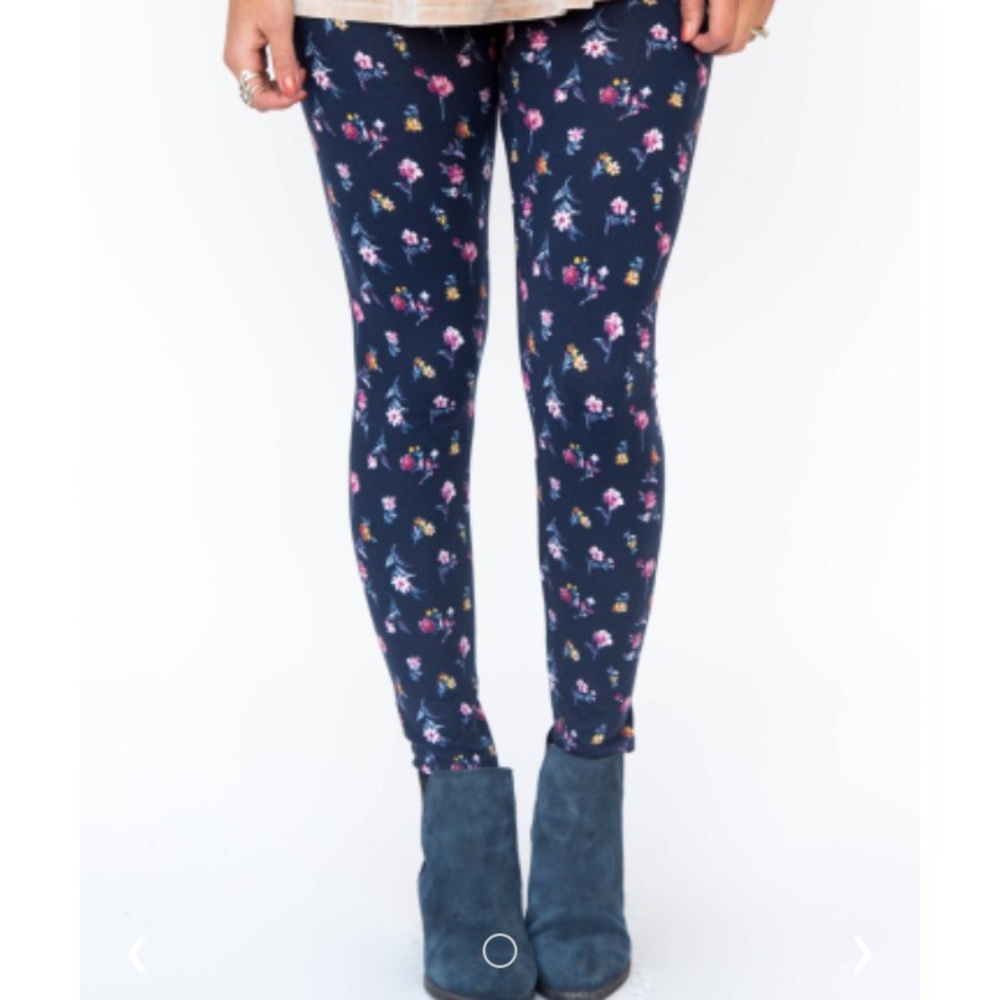 Agnes & Dora Leggings Navy Vintage Floral